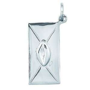  Sterling Silver Sealed with A Kiss Envelop Charm Jewelry