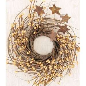  Pip & Twig Wreath with Rusty Stars   Gold   10 Kitchen 