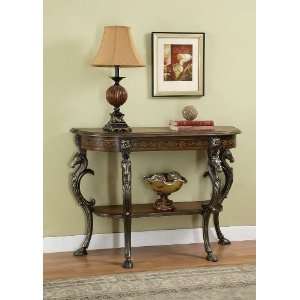  Powell Furniture Masterpiece Floral Demilune Console Table 