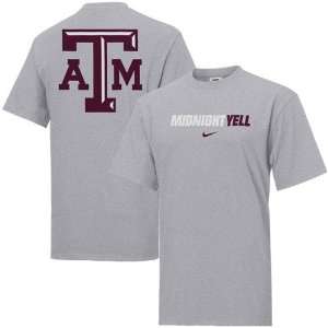  Nike Texas A&M Aggies Ash Rush the Field T shirt Sports 