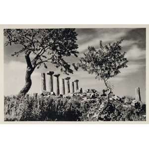  1937 Ruin Agrigentum Girgenti Architecture Sicily Italy 
