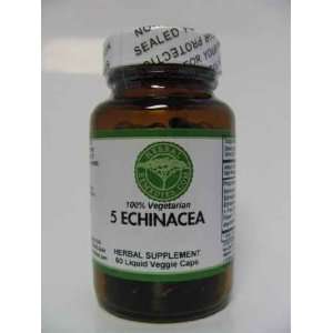  5 Echinacea 1,000mg   60 Vegetable Capsules Health 