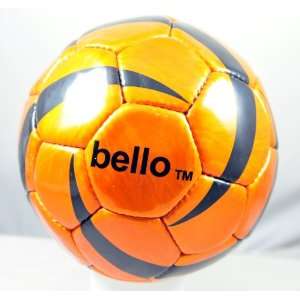   Soccer Ball   Orange with Black Curve Stripes