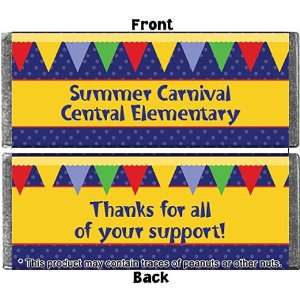  Carnival Fun Personalized Candy Bar Wrappers   Qty 12 