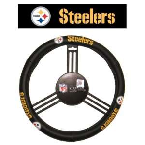  Steering Wheel Cover Leather   NFL Football   Pittsburgh 