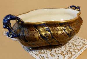 Sarreguemines French Austrian Mojolica Art Pottery Centerpiece Bowl 