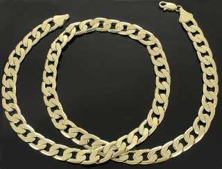 Mens 30 Inch Gold Plated 12mm Cuban Link 14K Overlay Chain Hip Hop 