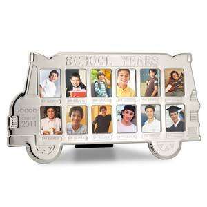  Personalized Silver School Years Bus Photo Frame Baby