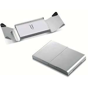  Visol Powell Silver Plated Business Card Case   Free 