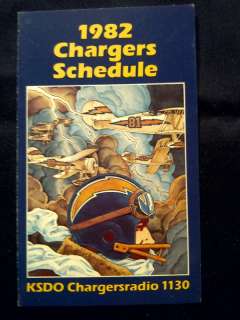 1982 San Diego Chargers Schedule  
