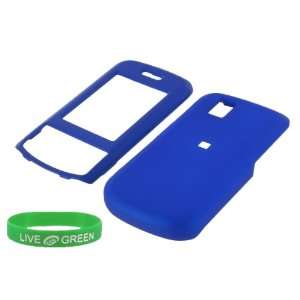  Dark Blue Rubberized Hard Case for LG Shine II GD710 Phone 