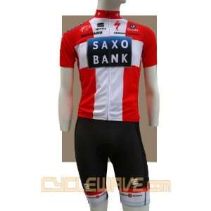  Saxo Bank Team Cycling Jersey and Bib Shorts Set Sports 