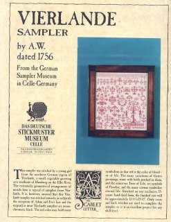Vierlande Sampler AW 1756 Cross Stitch Pattern Leaflet  