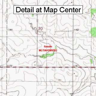   Quadrangle Map   Saude, Iowa (Folded/Waterproof)