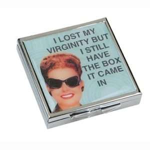 ReTRo Humor LOST my VIRGINITY PILL BOX compact Mirror  