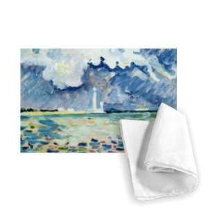  The Lighthouse at Gatteville (oil on card)    Tea Towel 