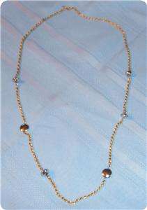 Vintage 30 Two Tone Chain Necklace by Monet ~ Patented Clasp  