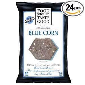 Food Should Taste Good Blue Corn Tortilla Chips, 1.5 Ounce (Pack of 24 