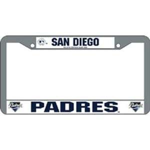 San Diego Padres MLB Chrome License Plate Frame