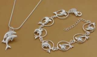 sa331 wholesale fashion silver jewelry sets, Necklace Bracelet  