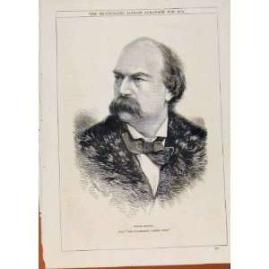  London Almanack Signor Salvini Portrait 1876 Old Print 