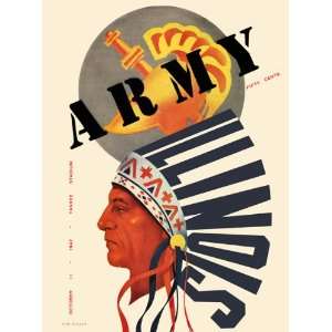  Historic Game Day Program Cover Art   ARMY (H) VS LLINOIS 