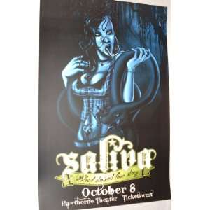  Saliva Poster   Concert Flyer   Blood Stained Love Story 