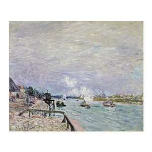  The Seine at Grenelle   Wet Weather by Alfred Sisley . Art 