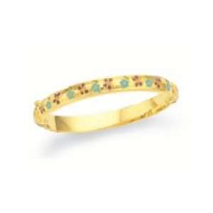  Enamel Childrens Flower Bangle   JewelryWeb Jewelry