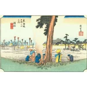  FRAMED oil paintings   Ando Hiroshige   24 x 16 inches 