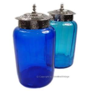   Glass Moroccan Canister Jars / Eastern Home Decor
