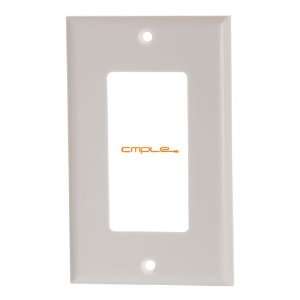  Cmple   White Decoro Wall Plate   1 Gang