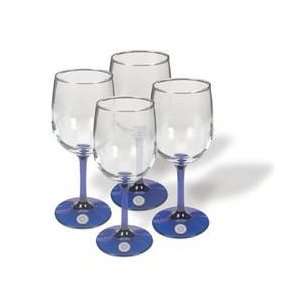  North Carolina   Appleton Wine Glasses   Silver Sports 