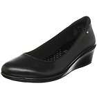 JESSICA SIMPSON Kellie Black Leather Wedge Pump Womens Shoes 9 M 