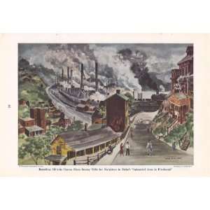 1948 National Geographic Adolf Dehn Pittsburg Steel Industry vintage 