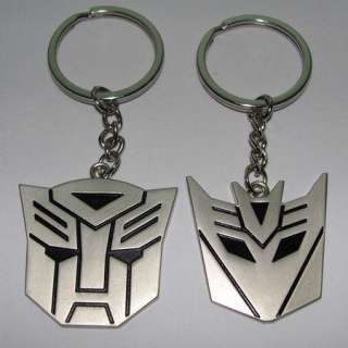 Metal Transformers Autobot & Decepticon Symbol Keychain  