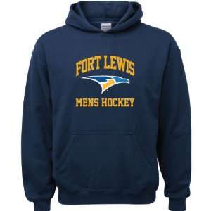 Fort Lewis College Skyhawks Navy Youth Mens Hockey Arch Hooded 