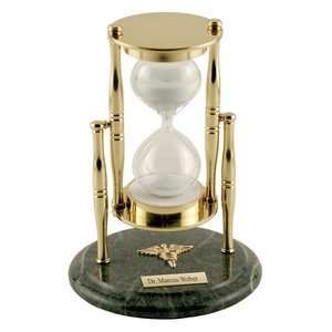    Personalized Dental Brass and Marble Sand Timer