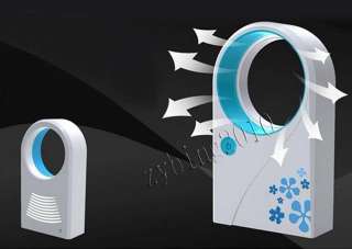 No Leaf Air Condition Mini Portable Bladeless Fan with USB Cable 