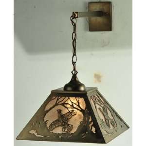  15.5W Ruffed Grouse Hanging Wall Sconce