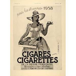   Leon Dupin Cigarette Girl Cigars   Original Print Ad