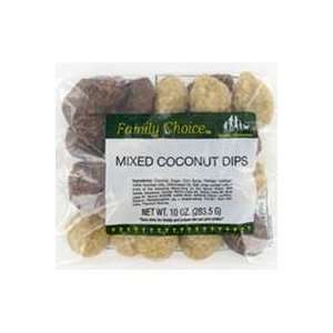 Ruckers Candy 21125 Family Choice Mixed Coconut Dip 10 Oz. (Pack of 