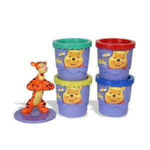  Disney Artist Dough Four Cans with Tigger Figure Stamper 