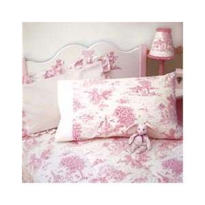  Pink Toile Twin Standard Pillowcase
