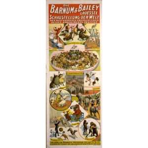  c1900 poster Die Barnum & Bailey groesste schaustellung 