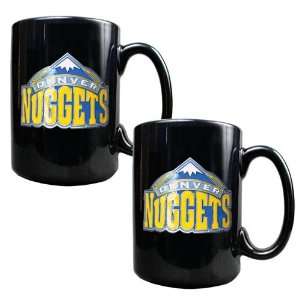 Denver Nuggets Coffee Mug   15 oz Black Ceramic Mug Set of 