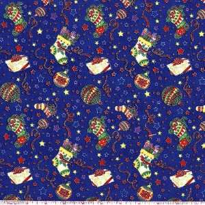   Ornaments & Stars Royal Fabric By The Yard Arts, Crafts & Sewing