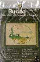 Bucilla Crewel Embroidery Kit   Beach Front   NIP  