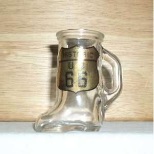  HISTORIC ROUTE 66 BOOT SHOT GLASS