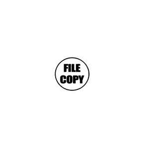  FILE COPY Round Self Inking Stamp  Blue